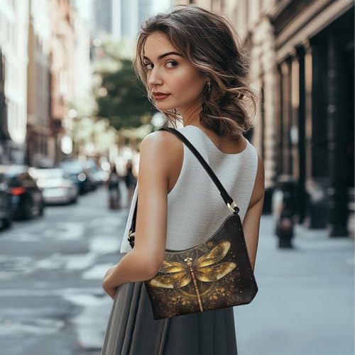 Image of Handbag for Women Leather Underam Shoulder Bag with Zipper Fashion Work Purse Waterproof Travel Wallet