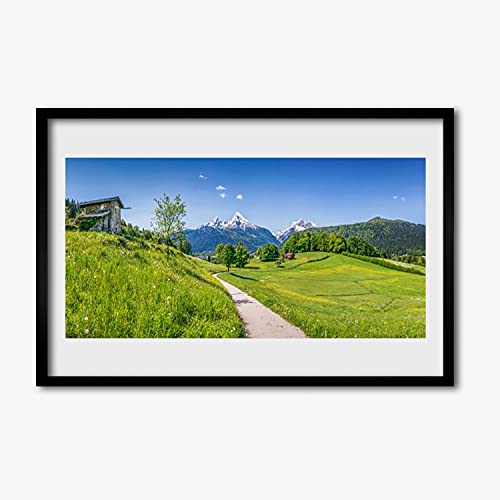 Vallée de la vallée des montagnes meadow affiche murale