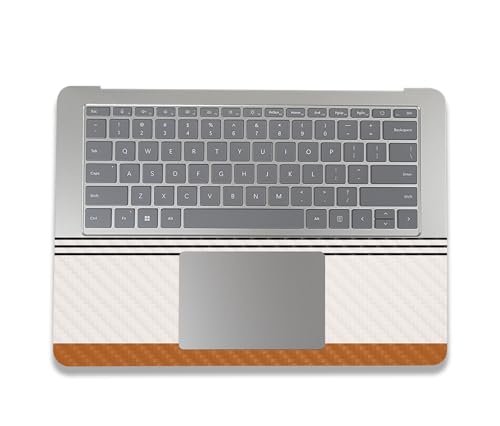 Image of MightySkins Carbon Fiber Skin Compatible with Microsoft Surface Laptop Studio 2 (2023) Full Wrap Kit - Neutral Stripes | Protective, Durable Textured Carbon Fiber Finish | Made in The USA
