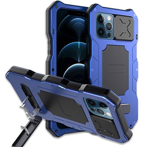 Coque armure iPhone 12 SCHIK métal bleu pour le quotidien