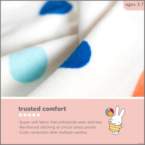 Image of Miffy Kids Super Soft Bath /Pool /Beach Soft Cotton Terry Hooded Towel Wrap, 24 in x 50 in (Officially Licensed Product) By Franco