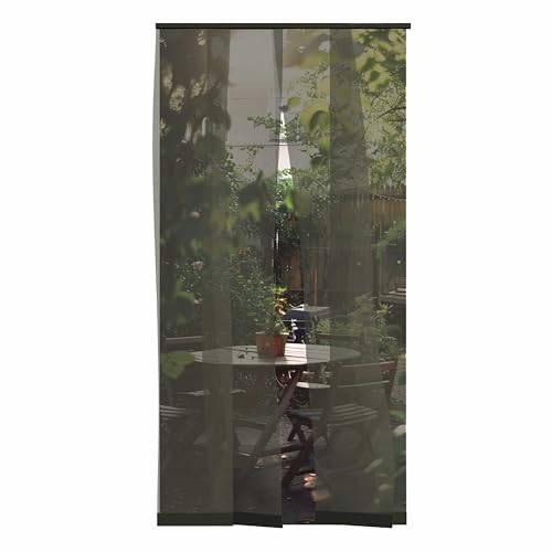 Onpira® Fliegengittervorhang Set – teleskopierbar 70–100cm Breite, Höhe 220cm kürzbar, Insektenschutz für Tür & Balkon, Fliegengitter Vorhang ohne Bohren, Mückenschutz