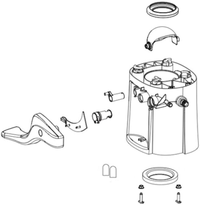 Toilet Base Bone With Waste Ball Seal/Waste Ball/Mounting Bolts/Flush Pedal/Flush Pedal Cover Insert/Water Valve/Waste Ball Drive Arm/Bolt Cap