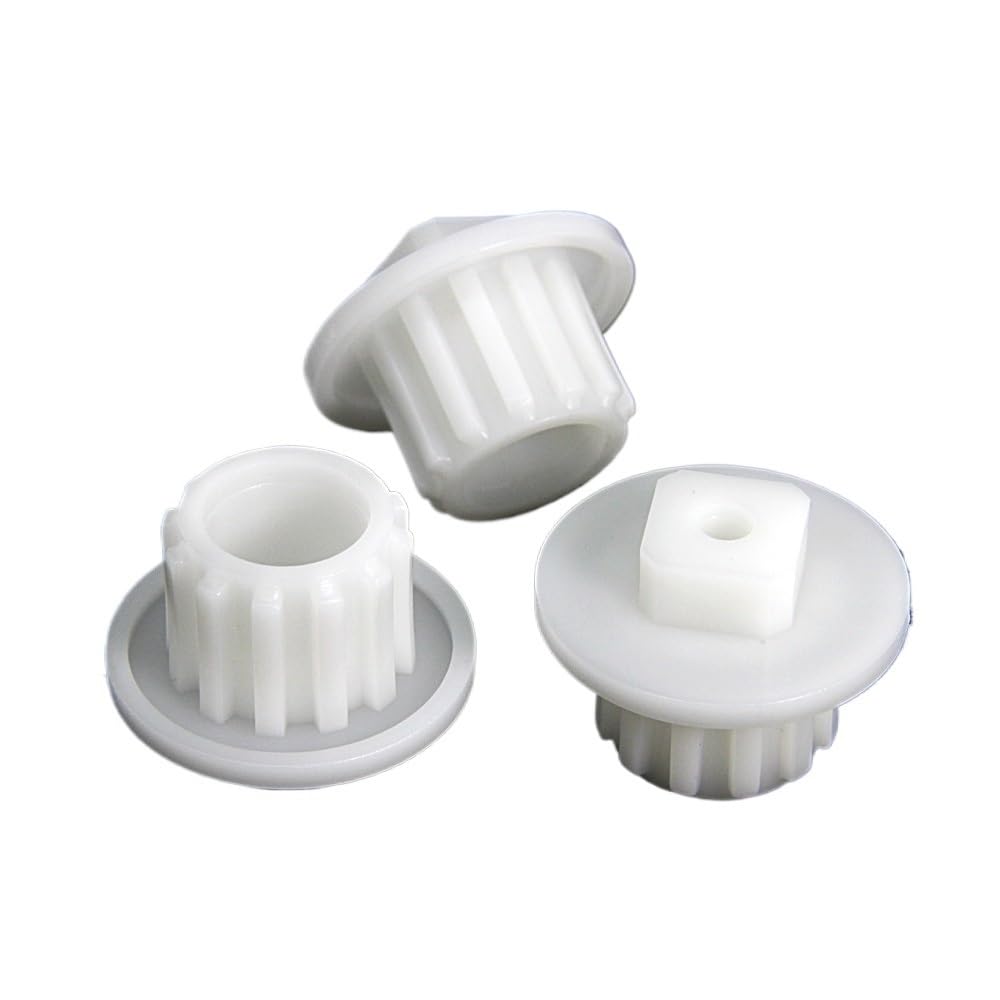 Niduno White 3Pcs Meat Grinder Pinion Screw Coupling Spare Parts Mincer Plastic Gear For Zelmer 886 887 986 For Bosch Mfw3520 3630 For Philips Ph002