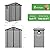 5.5x4 FT Resin Storage Shed with Floor, Easy Assemly Outdoor Small Plastic Shed with 2 Doors & 2 Windows, Locable Storage Garden Shed for Bike Lawn Mower Garbage Can