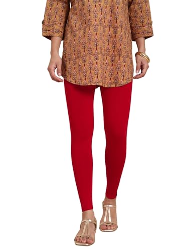 Image of TWIN BIRDS Women Viscose Ankle Leggings | Stretchable Kurti Wear Bottom
