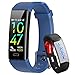 HOFIT Fitness Tracker, reloj pulsera inteligente Activity Tracker impermeable IP68, presión arterial, pulsómetro, podómetro SmartWatch para hombre y mujer (azul)