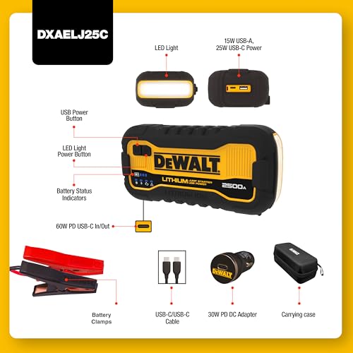 DEWALT DXAELJ25C Lithium Jump Starter