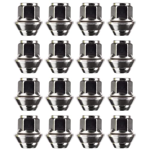 RYBO Set of Alloy Wheel Nuts. M12 x 1.5, Taper Washer, 19mm Hex for Use With Ford Alloy Wheels & More (16)