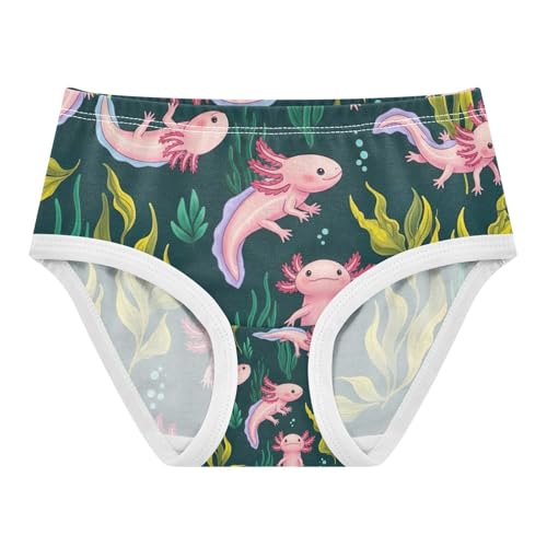 Cute Axolotls Green Toddler Underwear Girls, Girl Underwear, 2T–8 Years