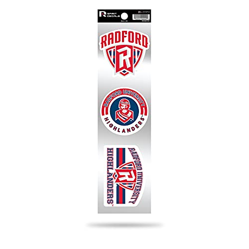 Rico Industries NCAA Radford Highlanders 3-Piece Retro Spirit Decals Retro Decal Set