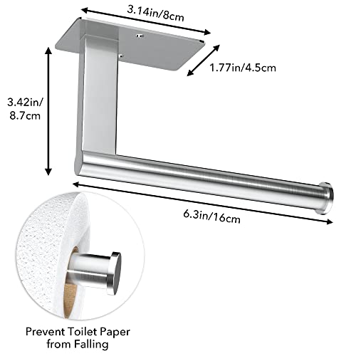 Brushed Nickel Toilet Paper Holder - Toilet Roll Holder Self-Adhesive, Toilet Paper Roll Holder No Drilling, Stainless Steel Toilet Tissues Holder For Kitchen And Bathroom #TOP5