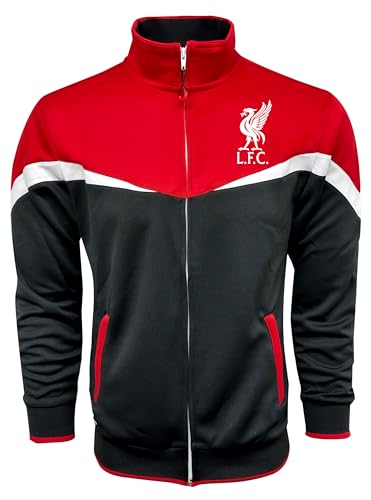 Men's Liverpool Jacket With Zipper pockets, Licensed Official Liverpool Track Jacket Adult Sizes (X-Large)