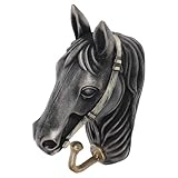 Unique et adorable : ce crochet mural en forme de tête de cheval arbore un design unique et charmant qui apporte une touche d'originalité à votre décoration intérieure. crochet mural rustique, sculpture murale décorative