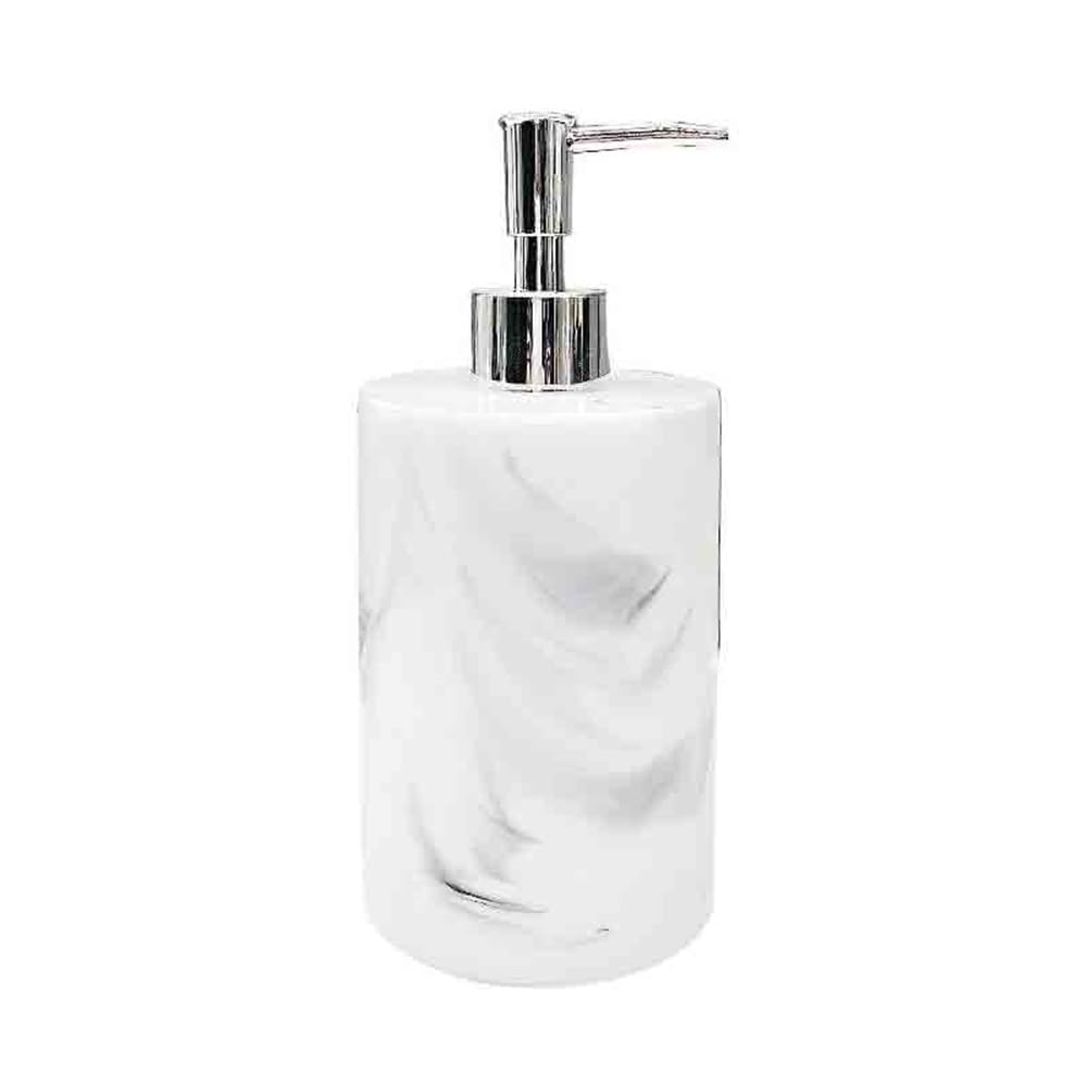 Home Cylindrical Hotel Soap Dispenser Lotion Bottle Home Bathroom Dispensing Push Plastic White/Black 500ml Shower Dispensers(White)