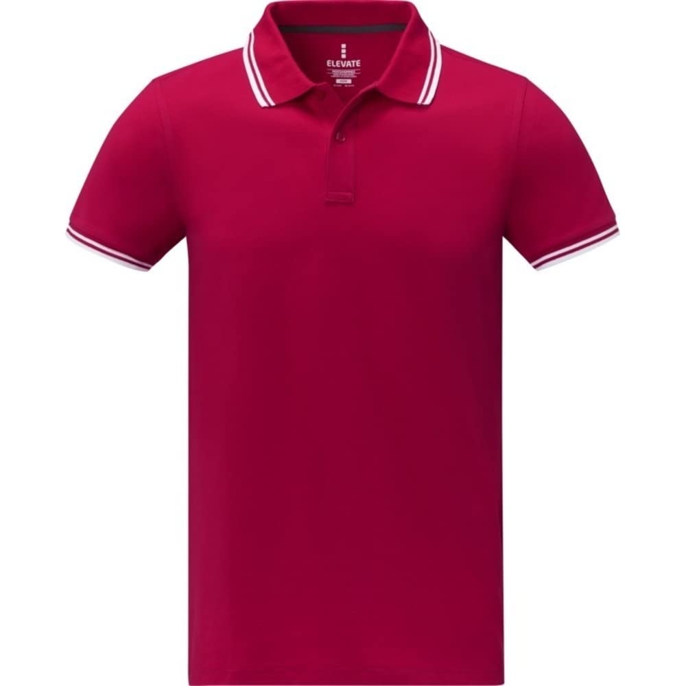 Elevate Men's Red Amarago Short-Sleeved Polo Shirt (Xs) (Red)
