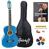 Top, fondo e fasce in tiglio; Manico, tastiera e ponte in acero; Color Blu, Finitura lucida; Binding avorio applicato su corpo e manico