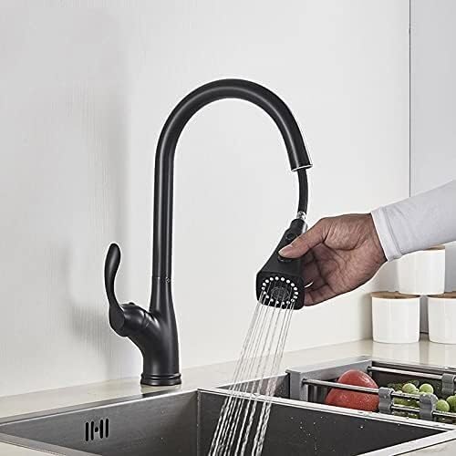Robinet d'évier de cuisine haut de gamme en nickel noir durable 360°