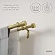 Umbra 1014557-104 Cappa 1-Inch Double Curtain Rod, Includes 2 Matching Finials, Brackets & Hardware, 36 to 66, Brass, Messing