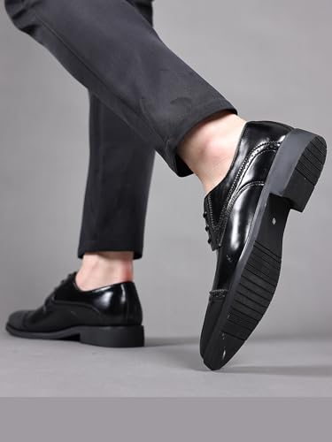 Men's Cap Toe Oxford Dress Shoes, Classic Brogue Design2