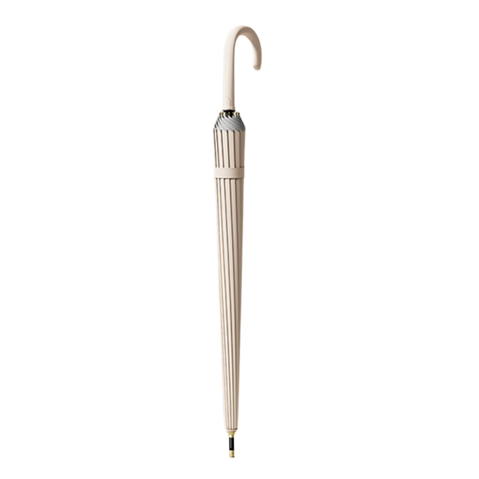 Elnwnnkc Automatic Rain Umbrella with Reflective Trim for Nighttime Visibility and Windproof Construction Umbrella