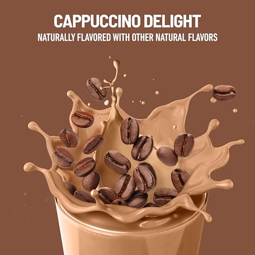 slimfast meal replacement shake original cappuccino delight no added sugar meal replacement shakes 10g ready to drink protein 5g fiber 25 vitamins and minerals 11 fl oz 12 count