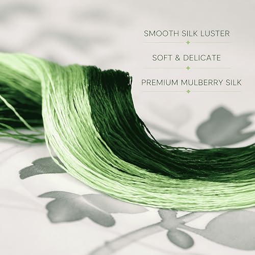 Image of MIINGGUXIUYI Mulberry Silk Floss Embroidery Thread Floss-Cross Stitch Threads China Silk Woven Jewelry Threads DIY Sewing Kits (91)