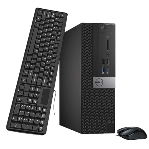 Dell Optiplex 7040 SFF Desktop Computer PC, Intel Core i5-6500, 16GB RAM, 256GB SSD, WiFi, Bluetooth, US Tastatur, Windows 11 Pro (Generalüberholt)