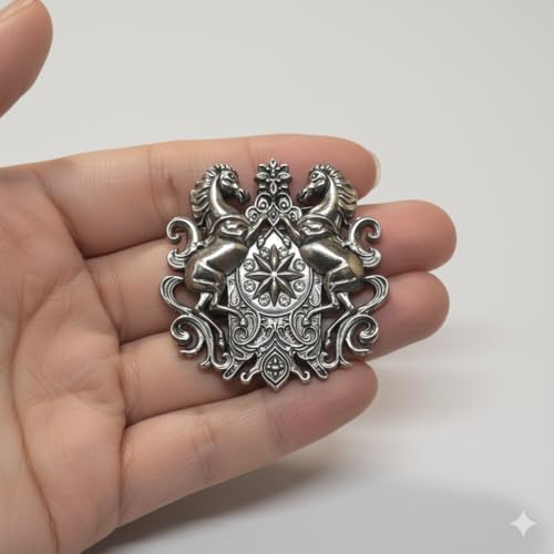 Image of Antique Gold Brooch Pin for Men Women Vintage Saree Blazer Coat Lapel Fashion Jewellery