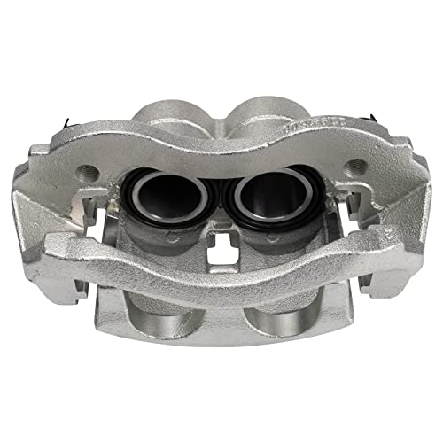 Image of TRQ Front Driver and Passenger Side Brake Caliper Set Caliper Brackets Hardware Compatible with 14-20 Ram ProMaster 1500 with Heavy Duty Brakes 14-20 Ram ProMaster 2500 with Heavy Duty Brakes