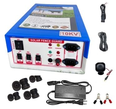 Zatka Machine 10kv 30 Acre with AC DC Adaptor Fencing jhatka Machine Fiber Plastic Body with Siren & Cable Accessories-image-30