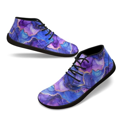 Forchrinse Beautiful Sun Pink Sky Print Mens Boots Causal Sneakers Shoes Lace up Mid Top Chukka Boots US 6-14,Office,Work,Party,Travel3