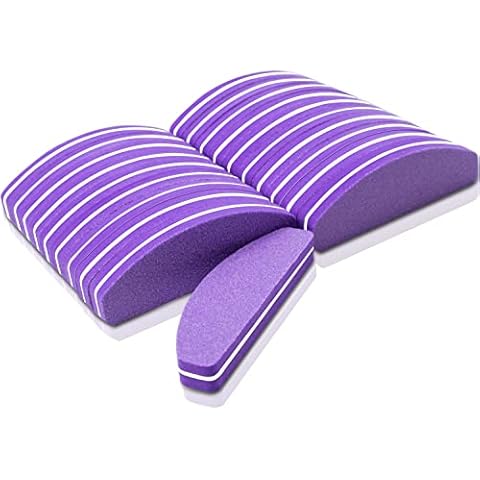 Nail Buffer Blocks, 20 PCS Mini Nail Buffer for Gel Nails, Professional Nail Buffer Block for Natural Nails Nail Polish Buffing Block for Home & Salon Use(Purple) Cover