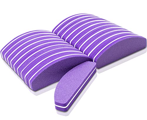 20 Stück Buffer für Nägel, Buffer Schleifblöcke Buffer für Gelnägel, 100/180 Nagelfeile Block Polierfeile Fingernägel zum Schleifen von Acrylnägeln oder Naturgelnägeln Lila Cover