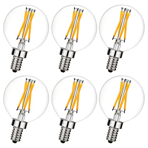 Arberlic Dimmable E12 Led Bulb 4W Equal E12 Candelabra Bulb 40 Watt Warm White 2700K E12 Bulb Ac120V 400Lm G16.5 Light Bulb Led For Rustic Chandeliers,Ceiling Fan,Vanity,Wall Sconces Pack Of 6 #TOP2