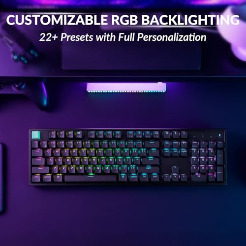 Image of Keychron K10 HE Rapid Trigger Gaming Keyboard Wireless, Hall Effect Magnetic Switch Hot Swappable, 2.4 GHz /Bluetooth /Wired Adjustable Actuation, Full-Size Custom RGB for Mac Windows Linux