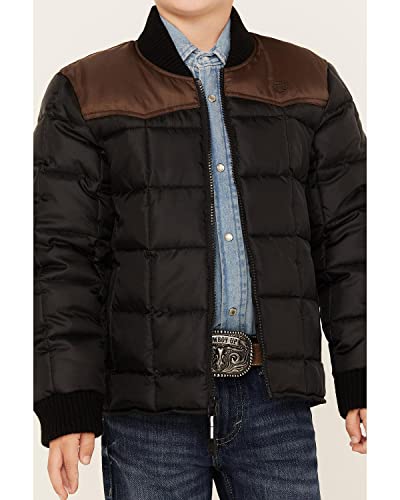 ROPER Boys Kids Black/Brown Polyester Western Insulated Jacket3