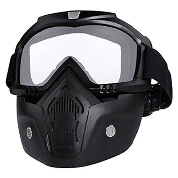 open face helmets with goggles