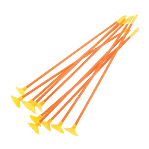 JUMPLAWN Set 10 Frecce a Ventosa in Plastica Resistente Con Bersaglio Fisso e Porta Frecce, Giocattolo Di Tiro Con L’arco Per Bambini, Attività Sicura e Creativa Da Esterno e Interno