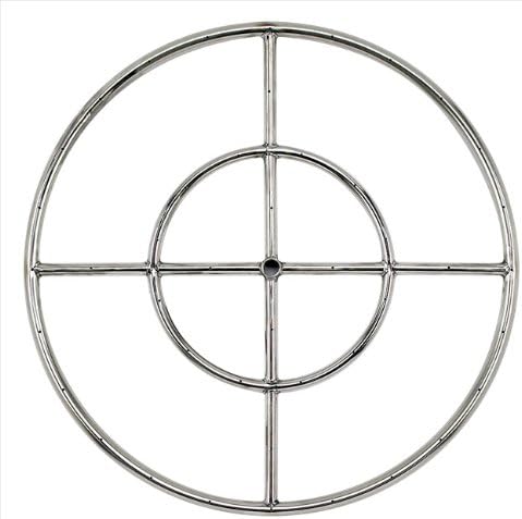 Stainless Steel Fire Pit, Fire Table, Burner Ring (18" Diameter Double Burner)