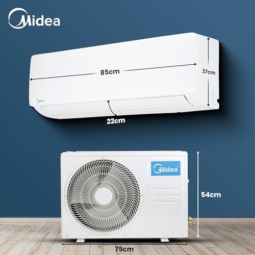Image of Midea 1 Ton 3 Star AI Gear Inverter Split AC (Copper, Convertible 4-in-1 Cooling,HD Filter with Auto Cleanser, SANTIS PRO+ DELUXE, MAI12SP3R33F0,White)