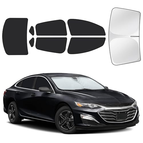 Image of for Chevrolet Malibu 2016-2024 Car Window Shades, 8pcs Privacy Sun Shade Set for Front Windshield Side and Rear Windows, Full Window Covers Keeps Vehicle Cool for Camping Napping