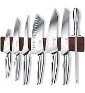 DDF iohEF Knife Set with Knife Strip, 8 Piece Professional Kitchen Knife Set, German High Carbon ...