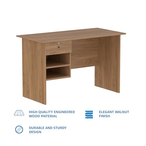 Image of Amazon Brand - Solimo Triumph Engineered Wood Study Table (Walnut Finish)