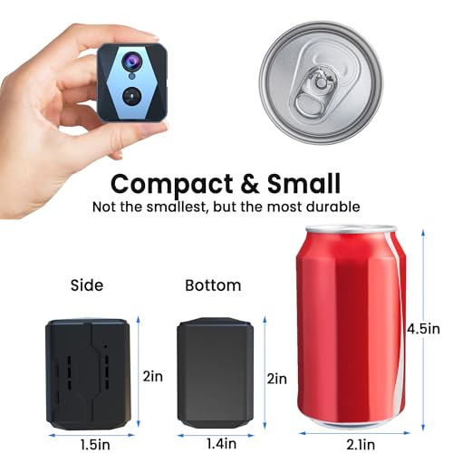 Image of vebiliki 4K Spy Camera, True Wireless Hidden Camera, 2.4G WiFi Needed, Spy Cam Home, 30-Day Standby, Portable Cordless Security Camera with Cloud /SD Storage, Auto Night Vision, More Precise Motion Det