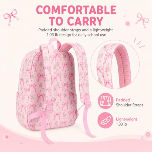 Image of BTOOP School Backpack for Teens Large Cute Bookbag Lightweight 15.6 inch Laptop Bag for Girls Women Casual High School College