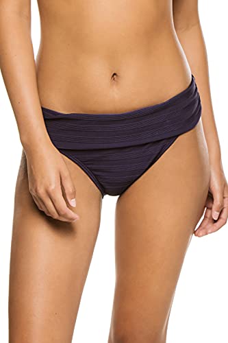 La Blanca Women's Shirred Band Hipster Bikini Swimsuit Bottom, Indigo/Linea Costa, 6