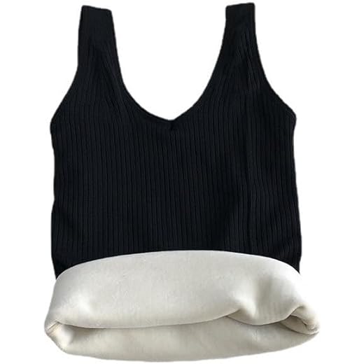 Girls Black Slim Fit Thermal Camisole Top M