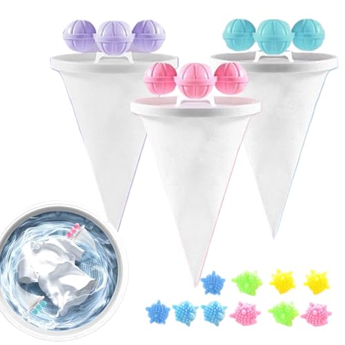 Colector de pelo para lavandería, de filtro flotante reutilizable, para lavadora, recogedor de pelo de mascotas, para camisa, baño, viajes, telas, pelusa, limpieza de ropa canina