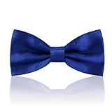 Bowtie Bow Tie Pre-tied Bow Adjustable Tuxedo Men Bow Tie Solid Colour Classic Fashion Bow Tie for Wedding Party Prom Ball Dance Night Carnival Christmas(Dark Blue)
